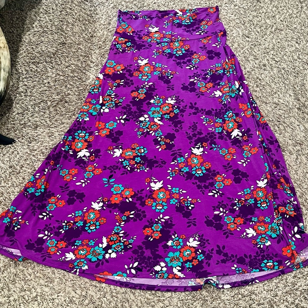 LuLaRoe Purple Maxi A-Line Skirt